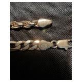 Sterling Silver 925 Chain Bracelets Lot Figaro Rope 18.7g Good