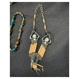 Mixed Costume Jewelry Lot 8 Bracelets & Necklace Beaded Charm Fashion