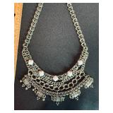3 Pc Costume Necklace Lot Sugarfix Bib Hammered Chunky Chain