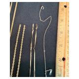 Vintage Costume Jewelry Necklace Lot Krementz 10K Pendant Mixed Chains