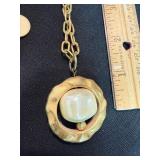 Sugarfix & Gold Tone Statement Necklace Lot Faux Pearl Pendant