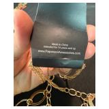 Paparazzi Gold Tone Oval Link Statement Necklace Earring Set Carded
