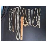 Vintage Faux Pearl Necklace Lot 8 Strands Graduated Costume Jewelry