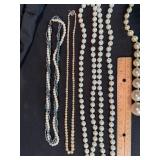 Vintage Faux Pearl Necklace Lot 8 Strands Graduated Costume Jewelry