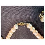 Vintage Faux Pearl Necklace Lot 8 Strands Graduated Costume Jewelry