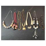 11 Pc Mixed Fashion Necklace Lot Boho Beaded Pendant Statement Styles