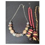 11 Pc Mixed Fashion Necklace Lot Boho Beaded Pendant Statement Styles
