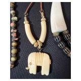 11 Pc Mixed Fashion Necklace Lot Boho Beaded Pendant Statement Styles