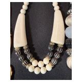 11 Pc Mixed Fashion Necklace Lot Boho Beaded Pendant Statement Styles