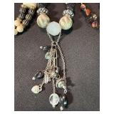 11 Pc Mixed Fashion Necklace Lot Boho Beaded Pendant Statement Styles