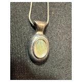3 Pc Silver Tone Necklace Lot Starfish Sea Glass Oval Pendant