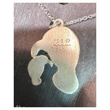 Mixed Costume Jewelry Lot 5 Pc Pewter Pendant Necklaces Bracelet