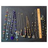 Mixed Lot 8 Beaded Costume Necklaces Artisan Fashion Jewelry