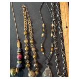 Mixed Lot 8 Beaded Costume Necklaces Artisan Fashion Jewelry