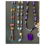 Mixed Lot 8 Beaded Costume Necklaces Artisan Fashion Jewelry