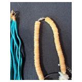 Mixed Costume Jewelry Necklace Lot Boho Tribal Shell Beaded 10 Pc
