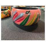Assorted Vintage Bangle Bracelet Lot Painted Wood Enamel Brass 10 Pc