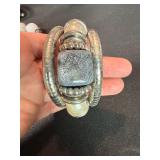 Mixed Fashion Bracelet Lot 4 Silver Tone Coil Beaded Link Bracelets