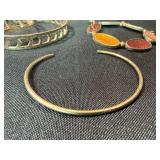 Vintage Costume Bracelet Lot 5 Pc Stretch Cuffs Panel Link Bangle
