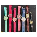 Lot of 7 Fashion Wristwatches Weize Pierre Cardin Faded Glory