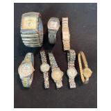 Mixed Lot 8 Quartz Wristwatches Le Baron Studio Y Acqua CG As-Is