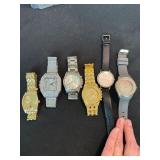 6 Pc Fashion Wristwatch Lot U.S. Polo Assn Jessica Carlyle Rhinestone