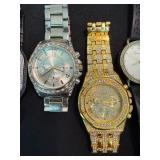 6 Pc Fashion Wristwatch Lot U.S. Polo Assn Jessica Carlyle Rhinestone