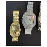 6 Pc Fashion Wristwatch Lot U.S. Polo Assn Jessica Carlyle Rhinestone