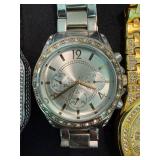 6 Pc Fashion Wristwatch Lot U.S. Polo Assn Jessica Carlyle Rhinestone