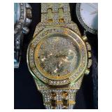 6 Pc Fashion Wristwatch Lot U.S. Polo Assn Jessica Carlyle Rhinestone