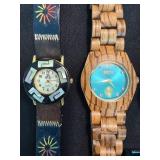 Lot of 7 Fashion Wristwatches Wood Vernier Sevil Turquoise Styles