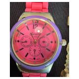 6 Pc Fashion Wristwatch Lot Geneva Timonthy Stone Mixed Colors