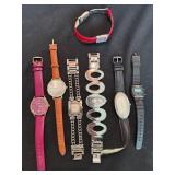 Mixed Fashion Wristwatch Lot Akribos Geneva Fred Belay 6 Pc Repair