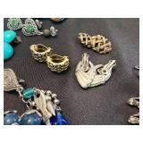 Vintage Costume Jewelry Earrings Lot Clip On Rhinestone Faux Pearl