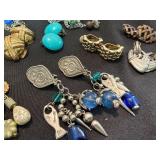 Vintage Costume Jewelry Earrings Lot Clip On Rhinestone Faux Pearl