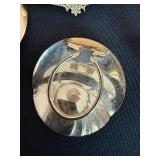 Vintage Costume Brooch Pin Lot 8 pcs Faux Pearl Rhinestone Borel