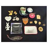 Vintage Brooch Pin Lot Figural Souvenir Enamel Jewelry 15 Pc Good
