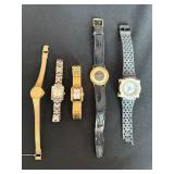 Vintage Watch Lot Elgin Swatch Pierre Cardin DaVinci, As-is, for Parts