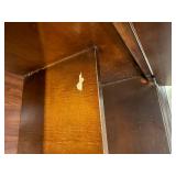 Traditional Lighted Curio Display Cabinet Glass Doors 37x15x78