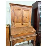 Antique Primitive Pine Secretary Desk Cupboard 34x22x72 Rustic