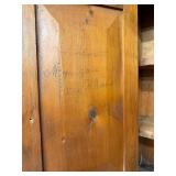 Antique Primitive Pine Secretary Desk Cupboard 34x22x72 Rustic