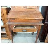 Antique Primitive Pine Secretary Desk Cupboard 34x22x72 Rustic