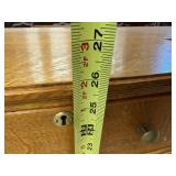 Antique Quarter Sawn Oak Bowfront 3 Drawer Chest Server w Key