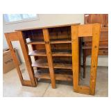 Primitive Pine Farmhouse Storage Cabinet Cupboard 42x18 Rustic