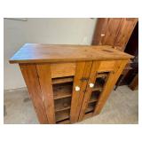 Primitive Pine Farmhouse Storage Cabinet Cupboard 42x18 Rustic