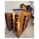Primitive Pine Farmhouse Storage Cabinet Cupboard 42x18 Rustic