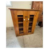 Primitive Pine Farmhouse Storage Cabinet Cupboard 42x18 Rustic