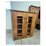 Primitive Pine Farmhouse Storage Cabinet Cupboard 42x18 Rustic