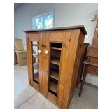 Primitive Pine Farmhouse Storage Cabinet Cupboard 42x18 Rustic