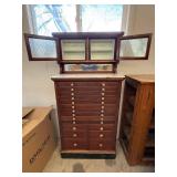 American Cabinet Co Antique Dental Cabinet Glass Doors Marble Top